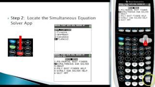 Solving Systems of Equations (TI-84 Calculator)