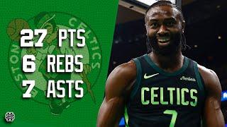 Jaylen Brown 27 pts 6 rebs 7 asts vs Raptors 24/25 season