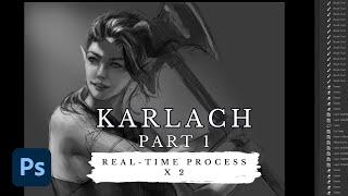 Karlach | Real-time process x 2【Draw with me!】- Part 1