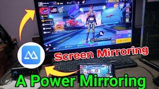 how to screen mirror for PC || a power mirror play free fire || connect phone screen to PC