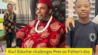 Yul Edochie shocked as His son Karl Edochie challenges Pete Edochie on Father's day..