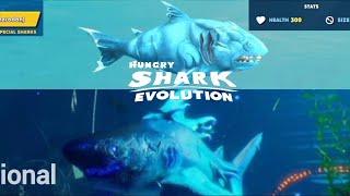 All Hungry Shark in real life. Hungry Shark Evolution. 