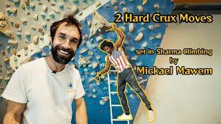 Micka Mawem and Chris Sharma training on Le Blond crux moves (super hard)
