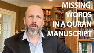 Missing Words In A Quran Manuscript