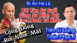 Bất ngờ,Hé lộ Bài Tâm Sự Cuối Cùng của Sư Minh Tuệ (Trang Face.book) khiến cộng đồng rơi nước mắt