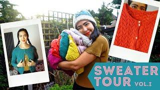 SWEATER TOUR I: CARDIGANS! knitting vintage, cables, wool & lace for my colourful handmade wardrobe