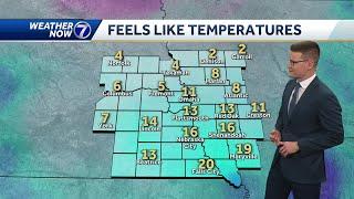 Much colder, breezy Wednesday