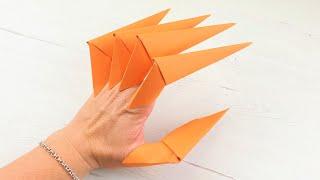 Cómo hacer Garras de papel ️ Tutorial fácil (Origami sin pegamento)