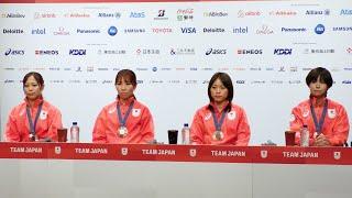 【ノーカット】フェンシング女子フルーレ団体で銅　日本が会見