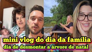 mini vlog do dia da família,  clara tá tão linda, dia de desmontar a árvore de natal.