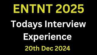 Todays ENTNT Software Engineer Interview Experience 2025 | ENTNT Interview Experience