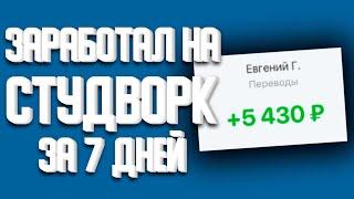 Заработал 8 000 рублей студворк. studwork. заказать реферат. купить реферат.