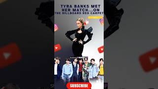 “Tyra Met Her Match… and It Was V  of BTS.” #jimin #jin #bts #jhope #taehyung #tyrabanks #billboard