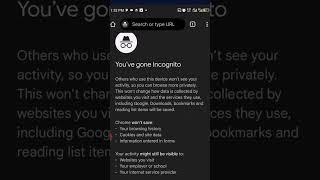 Incognito Mode in chrome browser on Mobile #incognitoMode #Incognito