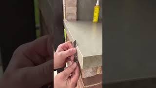 Forming external corners with epoxy grout #shorts #diy #master
