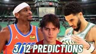 NBA PREDICTIONS & BEST BETS 3/12!