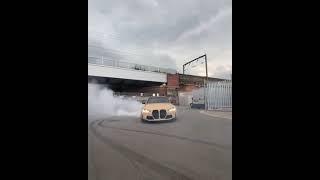 BMW wraped Dragging CRAZY driver #SHORTS #crazyaboutcars #street_racing #BMWLOVERS #bmw