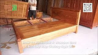 How To Assemble A Wooden Bed Big Size | Cách Lắp Ráp Giường Ngủ Gỗ - Do go 24H #woodworking