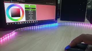 Control WS2812 Addressable LED Strip Animation Effect using nodeMCU ESP8266 Websocket