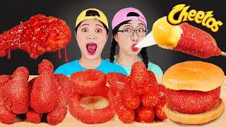 Cheetos Chicken Hot Dog Mukbang 치토스 핫도그 치킨 먹방 DONA 도나