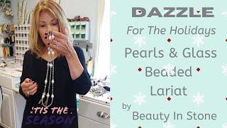 Dazzle - Handmade Glass Beaded Lariat Necklace