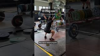 1 year ago… vs NOW #weightlifting #crossfit #snatch #gym #progress