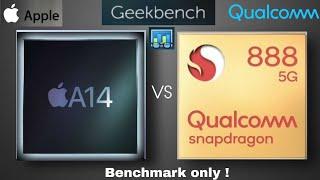 Snapdragon 888 vs Apple A14 Bionic benchmark || close ! 