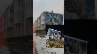 Дневник художника на севере: часть 4. Финал. #graffitirussia #mural #художественнаяроспись