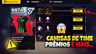 URGENTE!! PEGUE A NOVA CAMISA DE TIME GRÁTIS, EMOTE DO FLUXO? SAPATO ASTRO 2.0 - NOVIDADES FREE FIRE