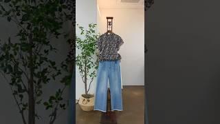 프릴 캡소매 블라우스(아사면/250617)#4060 #중년패션코디 #fashion