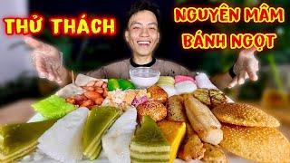 Hoàng Tốc Độ Thử Thách Mâm Bánh Ngọt Đủ Màu Sắc Chấm Nước Cốt Dừa Béo Ngậy