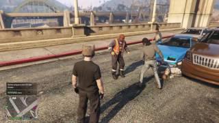 GTA V: Funny NPC fight