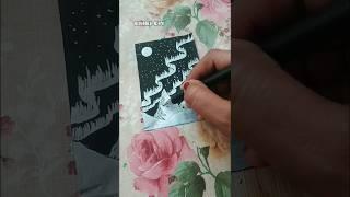 easy art using one brush pen only #art #painting #drawing #diyart #shorts #paintingideas