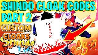 ⭐40 SHINDO LIFE CUSTOM CLOAK CODES 2022 PART 2⭐