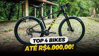 TOP 4 BIKES ATÉ R$4.000,00 - QUAIS SÃO AS MELHORES BIKES DE ENTRADA EM 2024?