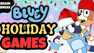 Bluey Holiday Games | Christmas Brain Break | Winter Just Dance | Go Noodle Inspired