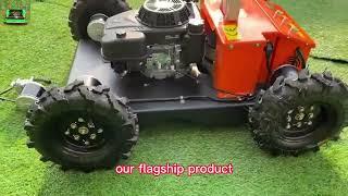 remotely controlled crawler grass mower made by Vigorun Tech,remotely controlled tracked mowing