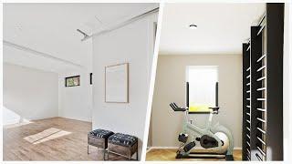 75 White Laminate Floor Home Gym Design Ideas You'll Love 