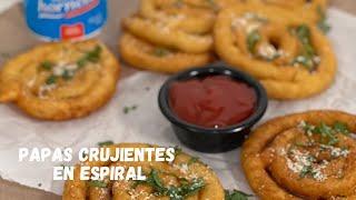 Papas fritas crujientes en espiral Botanas para superbowl Casanova Cooks