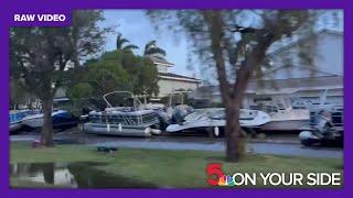 Hurricane Helene aftermath: Large boats into homes near Treasure Island, Florida