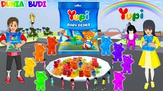 Yuta Mio Jadi Sultan Jualan Permen Yupi Gummy Bears Rainbow Warna Warni | Baby Celine Borong Permen