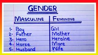 Genders ||Masculine Feminine|| Masculine ||Feminine #gender