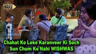 Bigg Boss 18 Live | Chahat Pandey Ko Leke Karanveer Ki Soch Par Chum Darang Ko Nahi Wishwas