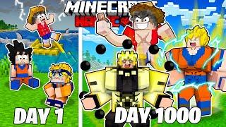 I Survived 1000 Days As ANIME HEROES In HARDCORE Minecraft! (Full Story)