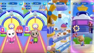 Talking Tom Blast Park Angela vs Tom vs Ben vs Ginger vs Roy Raccoon Gameplay Android ios