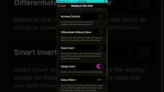 How to enable classic invert in iPhone #ios #tech #iphone #tipsandtricks