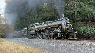 Reading & Northern T-1 2102 Steam Train Powers 17-Car Fall Foliage Excursion, October 19, 2024!