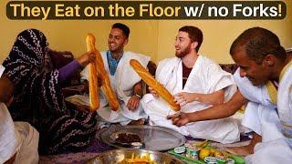 Eating on the Floor with NO FORKS!! (Mauritania)