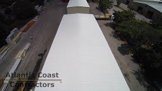 R400 Rubber Waterproofing System Installed on a Metal Roof