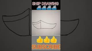 how to draw a ship with 1 number.#drawing #shorts #ship#easydrawing